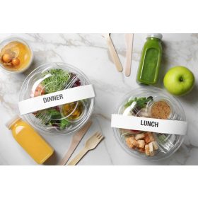 LEZÁRÓ címke saláta csomagolásra,  egyedi címke 