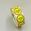 Bérnyomtatás - színes körcímkére FLUO alapon - 1 szín fekete 
