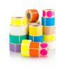 Bérnyomtatás - színes körcímkére FLUO alapon - 1 szín fekete 
