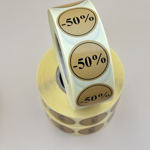 Bérnyomtatás - NATÚR címke - 1 szín fekete nyomat 