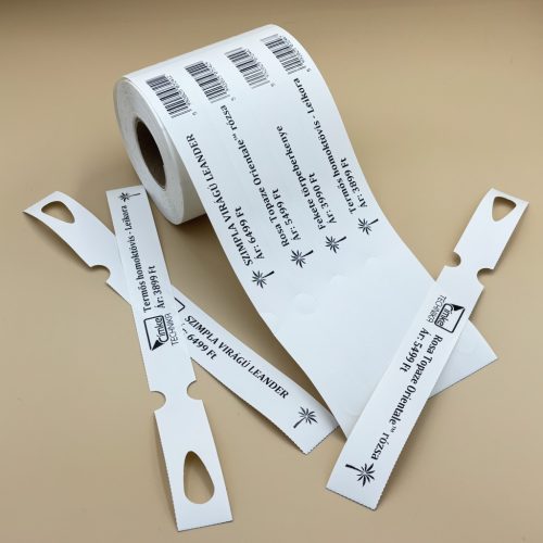 Bérnyomtatás - kültéri IDŐJÁRÁSÁLLÓ címkére - facsemete, faiskola címke 