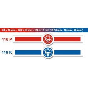   Gyógyszertári címke - Üvegzáró szigillum KÉK 15x150mm (116K)