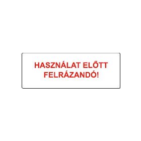   Gyógyszertári címke - HASZNÁLAT ELŐTT FELRÁZANDÓ! 40x15mm 1000 db/40gy - PIROS