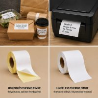 LINERLESS hordozó nélküli THERMO címke