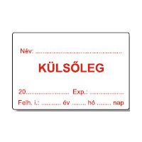 Szignatúra - patika azonosító címke