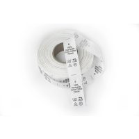 Textil, bevarrható címke