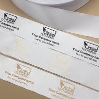 Textil, bevarrható címke